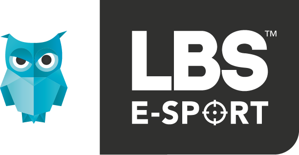 LBS e-sport logga, blå uggla.